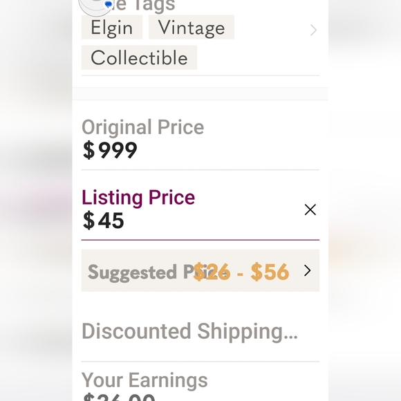 Vtg Elgin Bezel nugget Watch  Pearl face gold 7" pls research this sale- - Picture 8 of 8